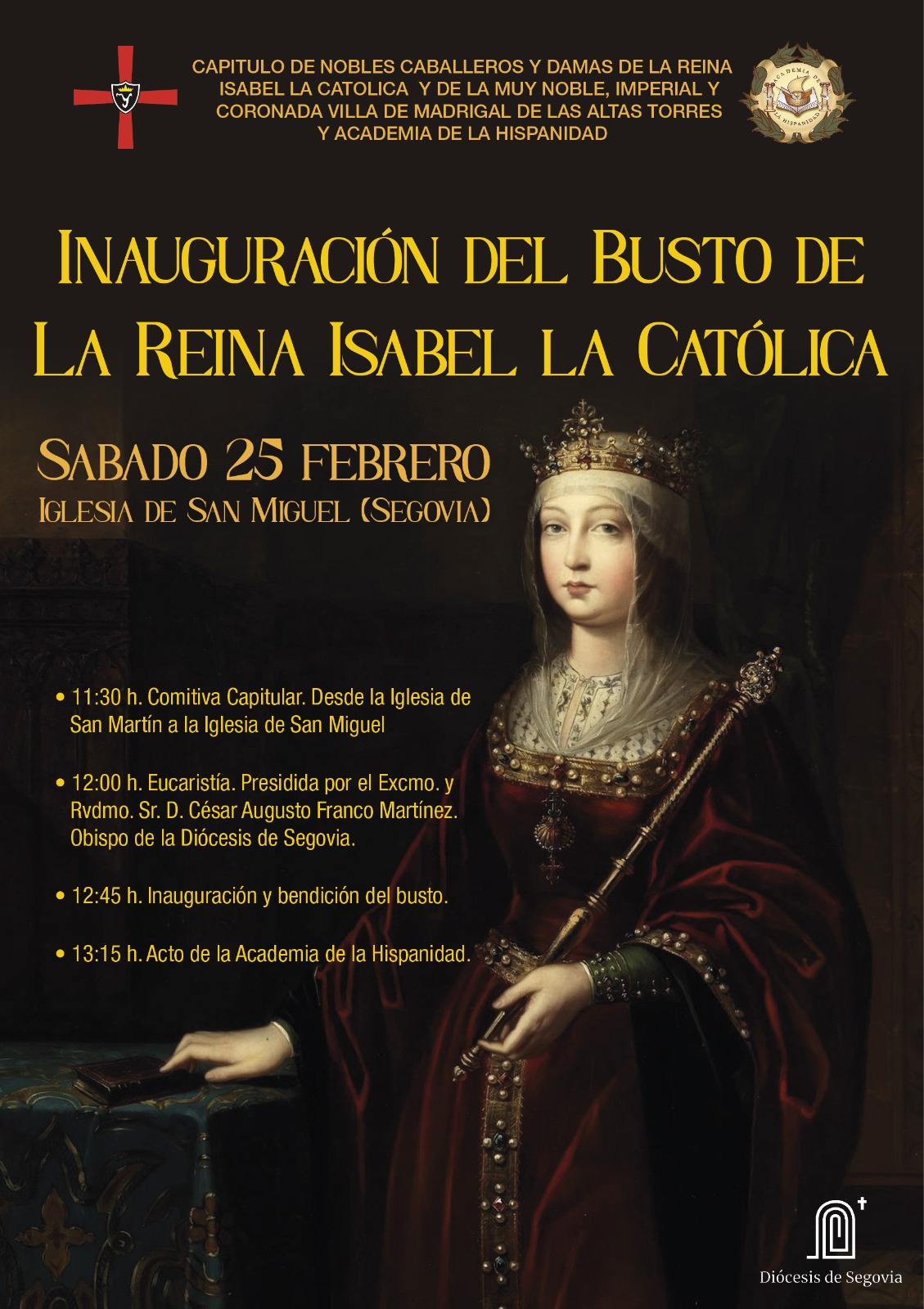 Inauguración del Busto de la Reina Isabel La Católica (Segovia) Ayuntamiento de Madrigal de